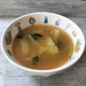 青梗菜&水菜の味噌汁